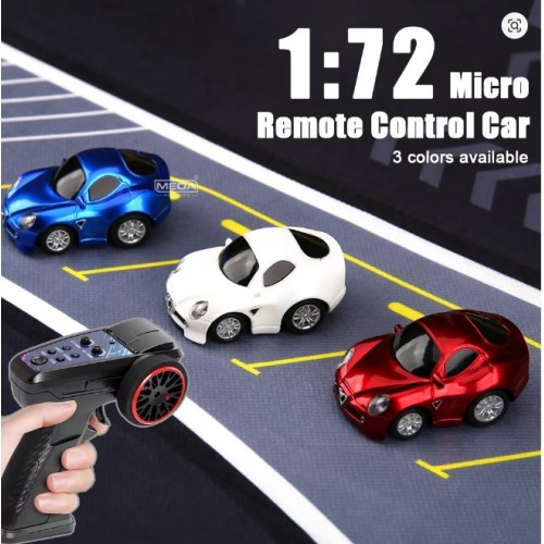 Wltoys Q7201 1/72 2.4G Mini RC Car LED Light 3 Speed Adjustable Full Scale Q Version Desktop Micro Remote Cruise Control Vehicles Models Toys 