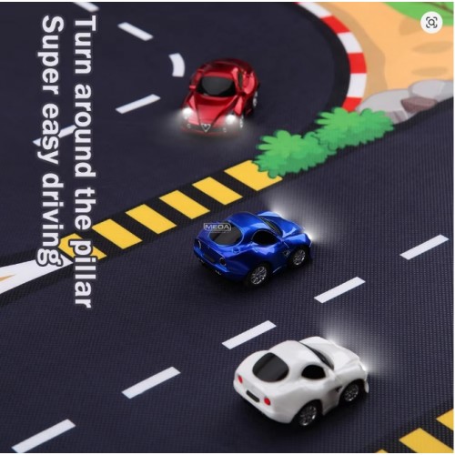 Wltoys Q7201 1/72 2.4G Mini RC Car LED Light 3 Speed Adjustable Full Scale Q Version Desktop Micro Remote Cruise Control Vehicles Models Toys 