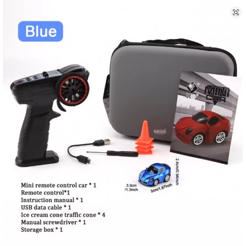 Wltoys Q7201 1/72 2.4G Mini RC Car LED Light 3 Speed Adjustable Full Scale Q Version Desktop Micro Remote Cruise Control Vehicles Models Toys 