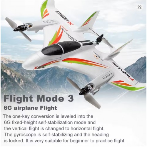 WLtoys XK X450 RC Airplane – 6CH Brushless VTOL RC Airplane with 3D/6G Flight Modes