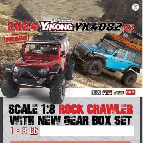 YIKONG YK4082 V3 1/8 Scale Jeep Rubicon RC Rock Crawler RTR