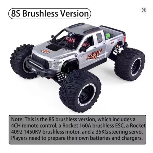 ZD Racing MX-07 RC Monster Truck – 1/7 Scale 4WD Brushless Monster Truck