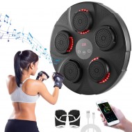 Music Boxing Machine,Music Electronic Wall Target Training Devices With 5 Lights,Bluetooth Sensor & Gloves For Adults 