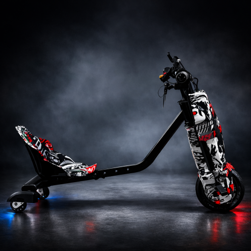 Electric Drift Trike Scooter with LED Lights – Powerful Motor Drift Scooter for Kids & Adults