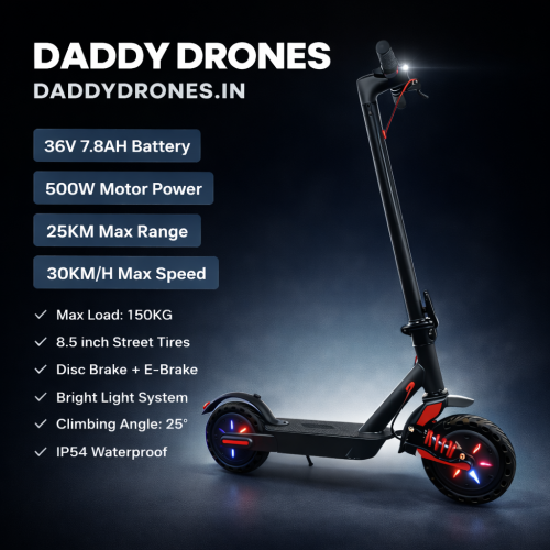 Electric Scooter 500W | 30KM/H Speed | 25KM Range – DaddyDrones