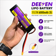 DEEVEN 11.1V 6000mAh 3S 35C LiPo Battery XT60
