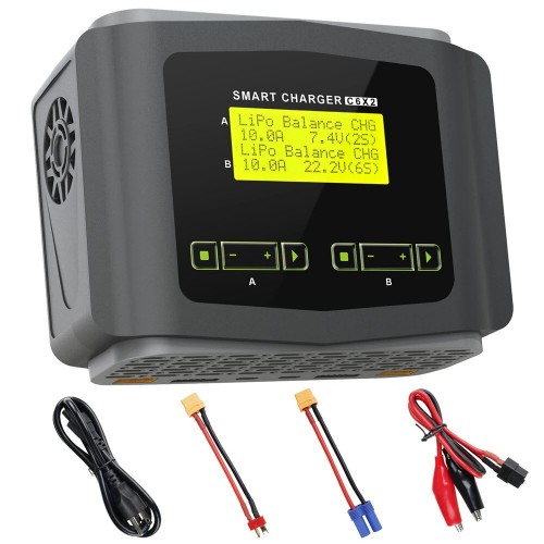 HTRC C6X2 RC Balance Battery Charger DUO AC 150W / DC 240W 10A