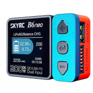 SKYRC B6Neo: Balance Lipo Battery Charger for 1S-6S Lipo/Li-Ion/LiHV, 1-15S NiMH/NiCd - DC 200W, PD 80W, Smart Battery Charger, Discharger and Storage (Blue-Red)