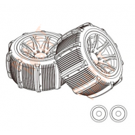 MJX Hyper Go 14300E2 Sand Paddle Tires (2-Pack) – Spare Parts for 1/14 RC Cars