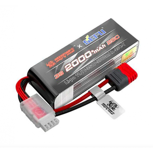MJX 3S 11.1V 2000mAh Li-Po Battery with T Plug – Replacement for MJX RC Cars 16208, 16209, 14209, 14210 MJX 3S 11.1V 2000mAh Li-Po Battery with T Plug – Replacement for MJX RC Cars 16208, 16209, 14209, 14210