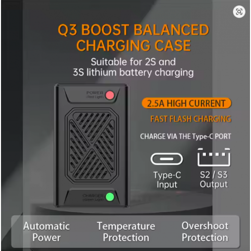 Hyper Go MJX Q3 Balanced Fast Charging Box – Charger for 2S/3S 7.4V & 11.1V Li-Po RC Car Batteries Hyper Go MJX Q3 Balanced Fast Charging Box – Charger for 2S/3S 7.4V & 11.1V Li-Po RC Car Batteries