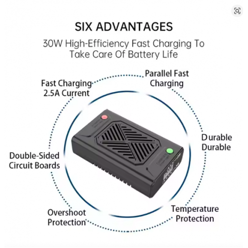 Hyper Go MJX Q3 Balanced Fast Charging Box – Charger for 2S/3S 7.4V & 11.1V Li-Po RC Car Batteries Hyper Go MJX Q3 Balanced Fast Charging Box – Charger for 2S/3S 7.4V & 11.1V Li-Po RC Car Batteries