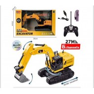 RC Excavator 6-Channel Wireless Remote Control Toy Truck Engineering Vehicles Machine Construction Toy with Lights 360° Rotation
