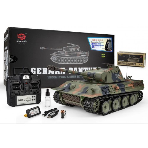 Heng Long German Panther RC Tank – 1/16 Scale RTR Infrared Battle Tank