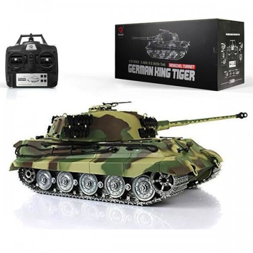 Heng Long 3888A German King Tiger RC Tank 320° Spin Turret 1/16 Upgrade Metal RC tank