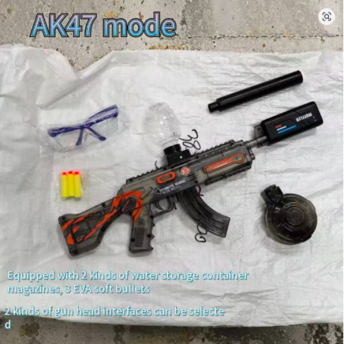 2-in-1 G555-3W Hydrogel Gun & EVA Soft Bullet Blaster | Water Toy & Outdoor Action Game Toy