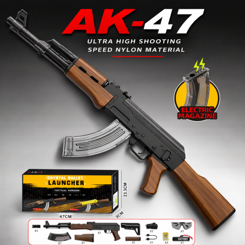 AK47 Style Full Size Gel Blaster Toy – Electric Magazine Model