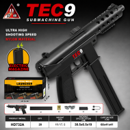 TEC9 Style Electric Gel Blaster Toy – Nylon Body with Electric Magazine