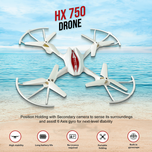 Hx-750 Mini Drone For Kids With Remote Control No Camera - Black