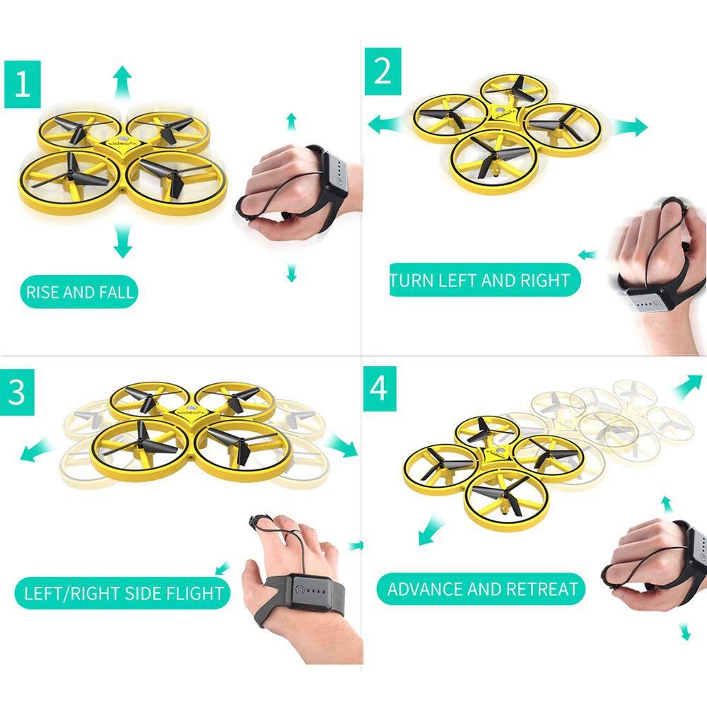 hand gesture operated mini flying drone with smart watch hand control quadcopter with led infrared induction uav aircraft toy hand gesture operated mini flying drone with smart watch hand control quadcopter with led infrared induction uav aircraft toy