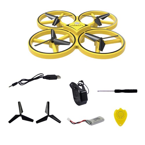 DaddyDrones D16 Led Drone with 2.4 Ghz Control Range For Kids - Yellow