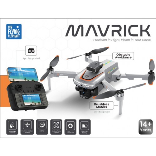 Maverick HD Camera Drone 720p | Brushless Motor | Obstacle Avoidance | 15 Min Flight