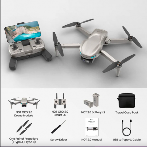 NOT ORO 4K Ultra HD Camera Drone with Gimbal - Double Battery