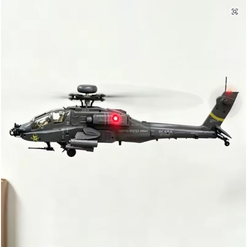 RC ERA C170 AH-64D Apache 2.4G 6CH 6G 1:48 Scale Altitude Hold Optical Flow Positioning TOF Altitude Hold Flybarless RC Helicopter RTF - Army Green