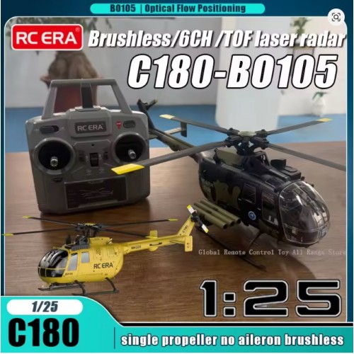 RC ERA 1:25 C180 RC Helicopter BO105 6CH Brushless with Optical Flow Positioning 3D Stunt 