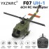 YUXIANG F07 UH-1D RC Helicopter Toys for Adults, 1/34 Scale 2.4G 6CH 6G/3D Stabilized Aircraft 6-Axis Gyro Brushless Flybarless Helicopter for UH-1 Huey - RTF