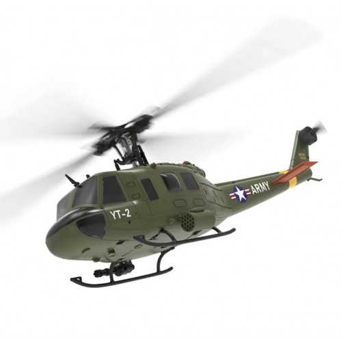 YUXIANG F07 UH-1D RC Helicopter Toys for Adults, 1/34 Scale 2.4G 6CH 6G/3D Stabilized Aircraft 6-Axis Gyro Brushless Flybarless Helicopter for UH-1 Huey - RTF
