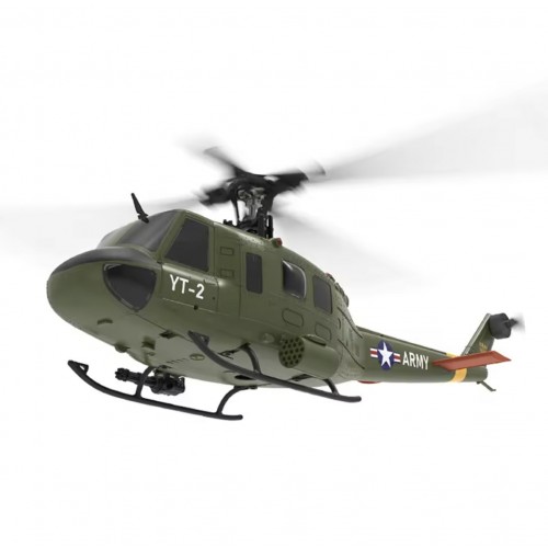 YUXIANG F07 UH-1D RC Helicopter Toys for Adults, 1/34 Scale 2.4G 6CH 6G/3D Stabilized Aircraft 6-Axis Gyro Brushless Flybarless Helicopter for UH-1 Huey - RTF