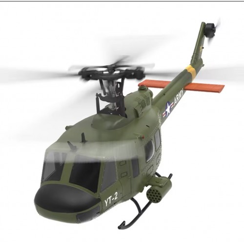 YUXIANG F07 UH-1D RC Helicopter Toys for Adults, 1/34 Scale 2.4G 6CH 6G/3D Stabilized Aircraft 6-Axis Gyro Brushless Flybarless Helicopter for UH-1 Huey - RTF