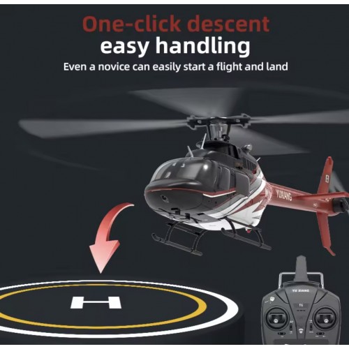 YU XIANG F08 1/34 Scale Bell 206 2.4G 6CH Brushless Direct-Drive RC Helicopter Model with Optical Flow Positioning