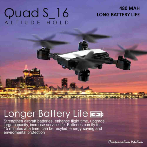 Quad S16 Drone With Wifi Camera & Rc App Control In White Color Quad S16 Drone With Wifi Camera & Rc App Control In White Color