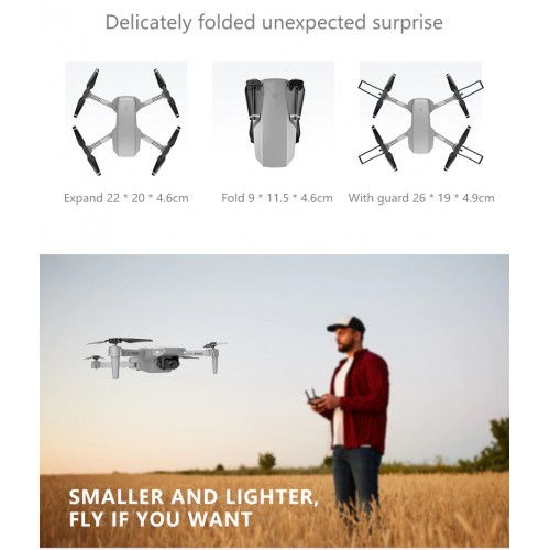 E88 Foldable 4K Mini Drone RC Quadrocopter With WIFI FPV Wide Angle HD Camera Helicopter Height Keeping Toys Boy Gift