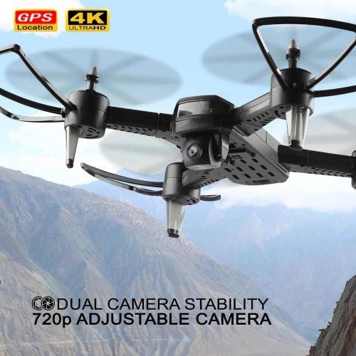 Hasten 720P Dual Camera Professional Drone 4k HD Wide Angel With Remote Control, 1600 Mah Battery 12-15 Min Long Flying Time