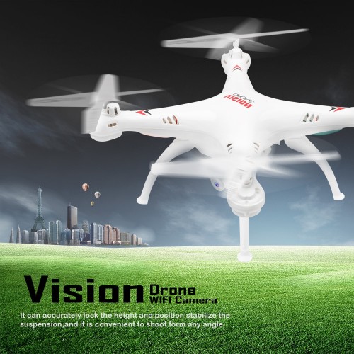 Vision Drone With Wifi Camera & Rc App Control In White Color