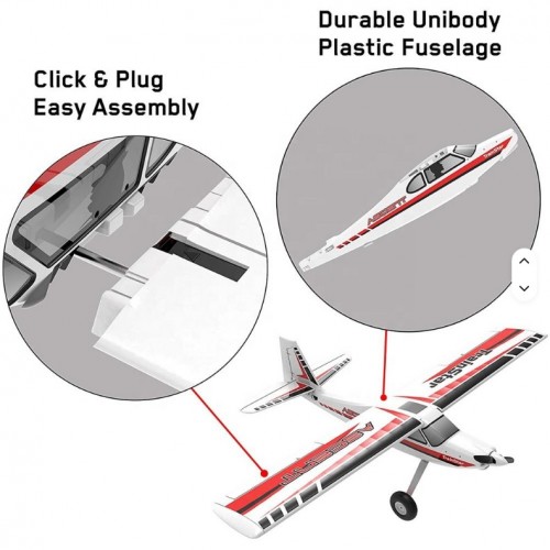 VOLANTEXRC TrainStar Ascent 74708P-PNP – 1400mm RC Trainer Aircraft PNP