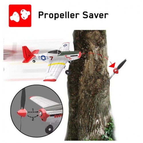 Volantex RC P51D Mustang 768-1 – 750mm 4CH Brushless RC Warbird Airplane