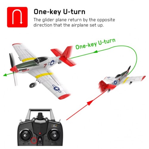 Volantex RC P51D Mustang 768-1 – 750mm 4CH Brushless RC Warbird Airplane