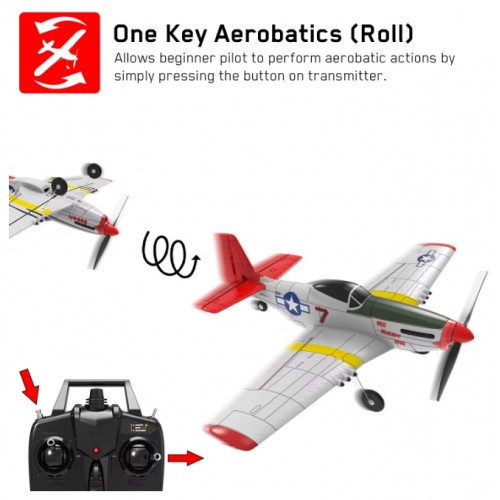 Volantex RC P51D Mustang 768-1 – 750mm 4CH Brushless RC Warbird Airplane