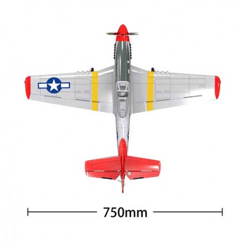 Volantex RC P51D Mustang 768-1 – 750mm 4CH Brushless RC Warbird Airplane