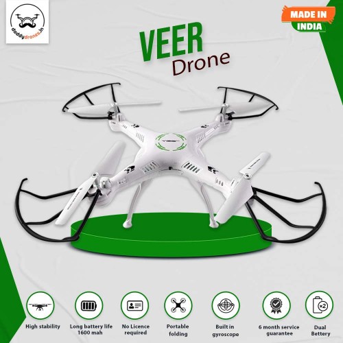 ELECTROBOTIC VEER 360 | ALTITUDE HOLD DRONE | DOUBLE BATTERY DOUBLE FUN | Drone With 2.4GHZ Remote Control ( Green )