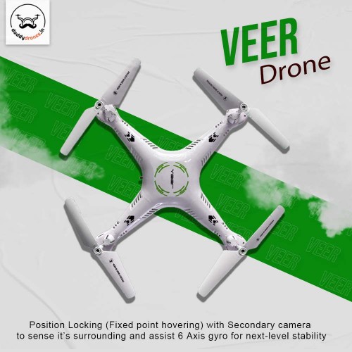 ELECTROBOTIC VEER 360 | ALTITUDE HOLD DRONE | DOUBLE BATTERY DOUBLE FUN | Drone With 2.4GHZ Remote Control ( Green )
