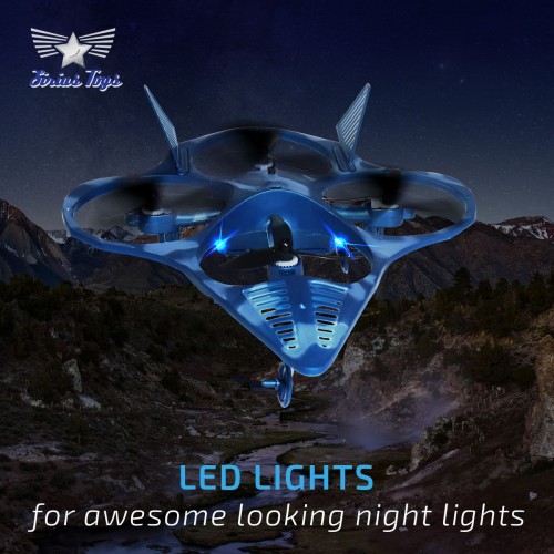 Jet Fighter Quadcopter Drone with 2.4 Ghz Remote Control 